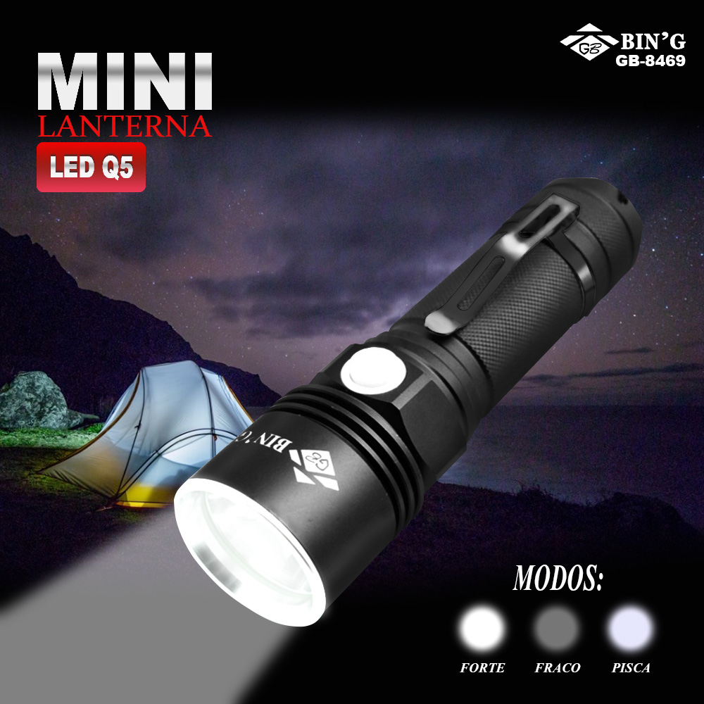Mini Lanterna recaregavel  GB-8469 BING
