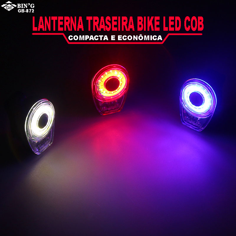 Lanterna traseira para bicicleta LED COB - GB-872