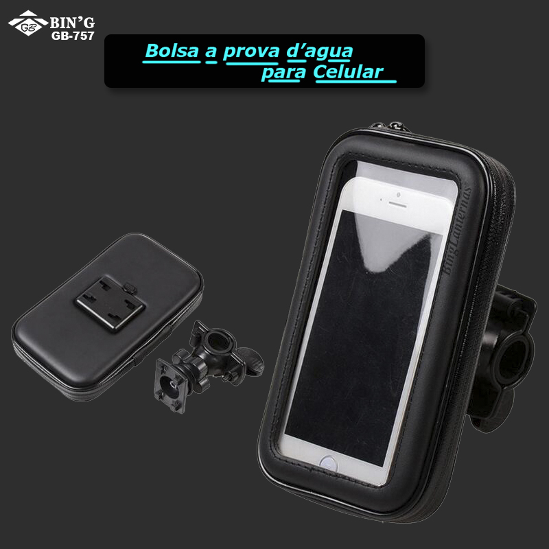 Suporte Case P/ Guidão Bicicleta Moto Celular Smartphone
