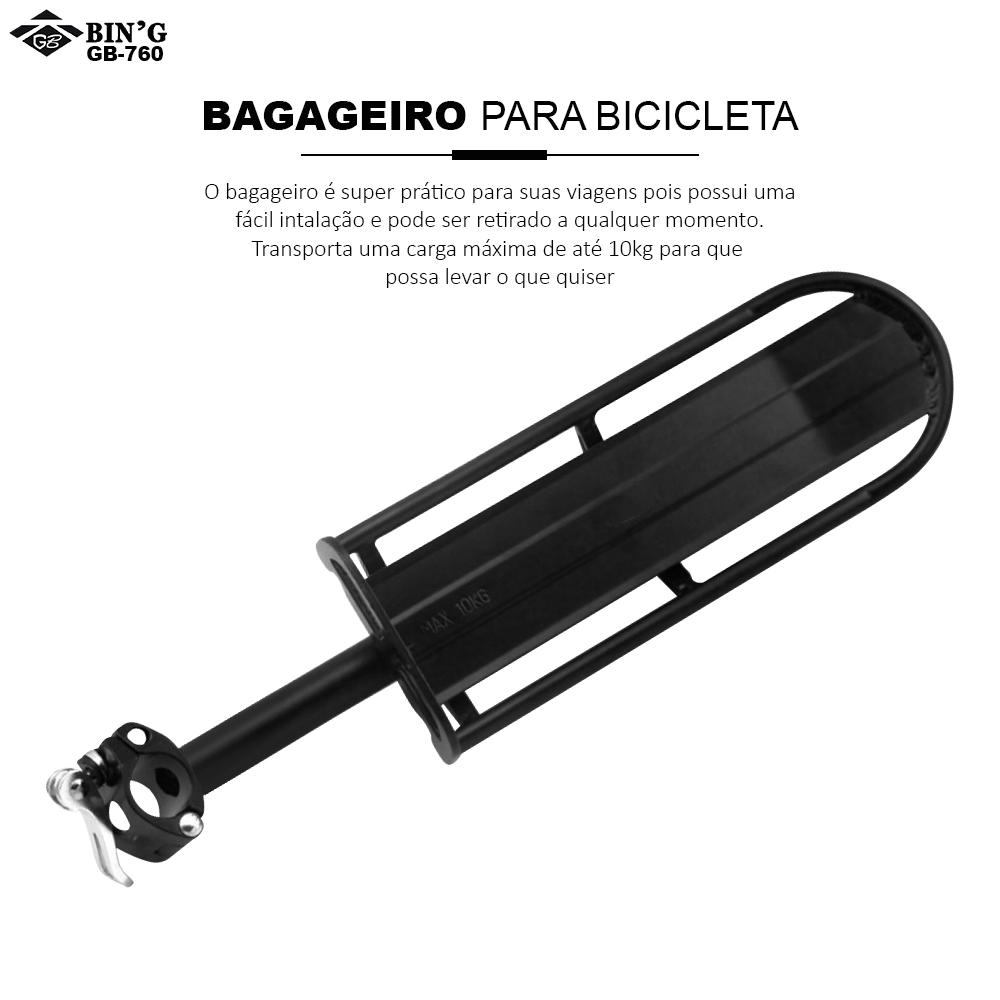 Bagageiro Suspenso para Bicicleta