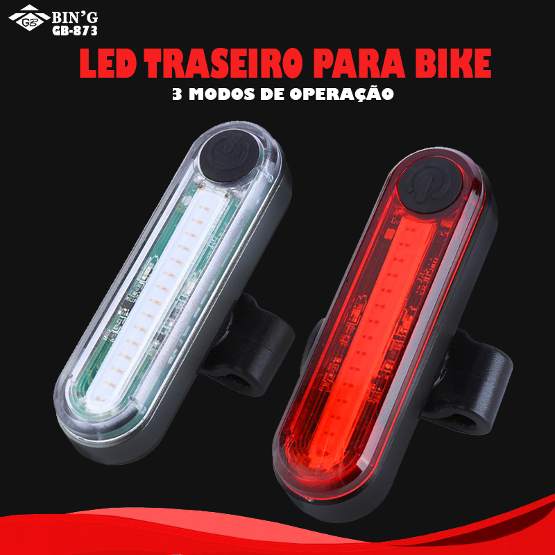 LED Traseiro para bike USB