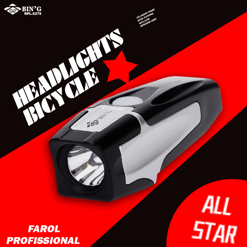 Farol Para Bicicleta - Rpl-2275 Alumínio+abs