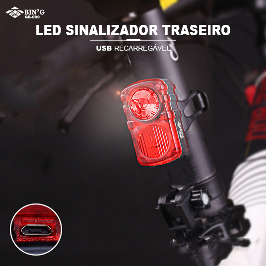 LED TRASEIRO PARA BICICLETA 2 LEDS